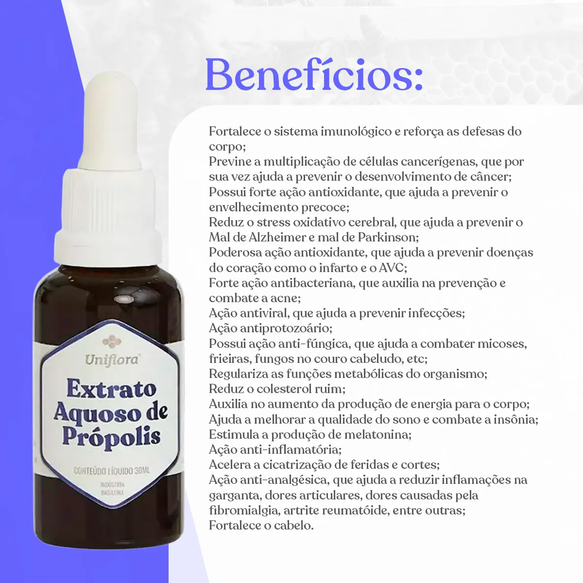 Extrato Aquoso de Própolis Verde - 30ml - Uniflora - Imagem 2