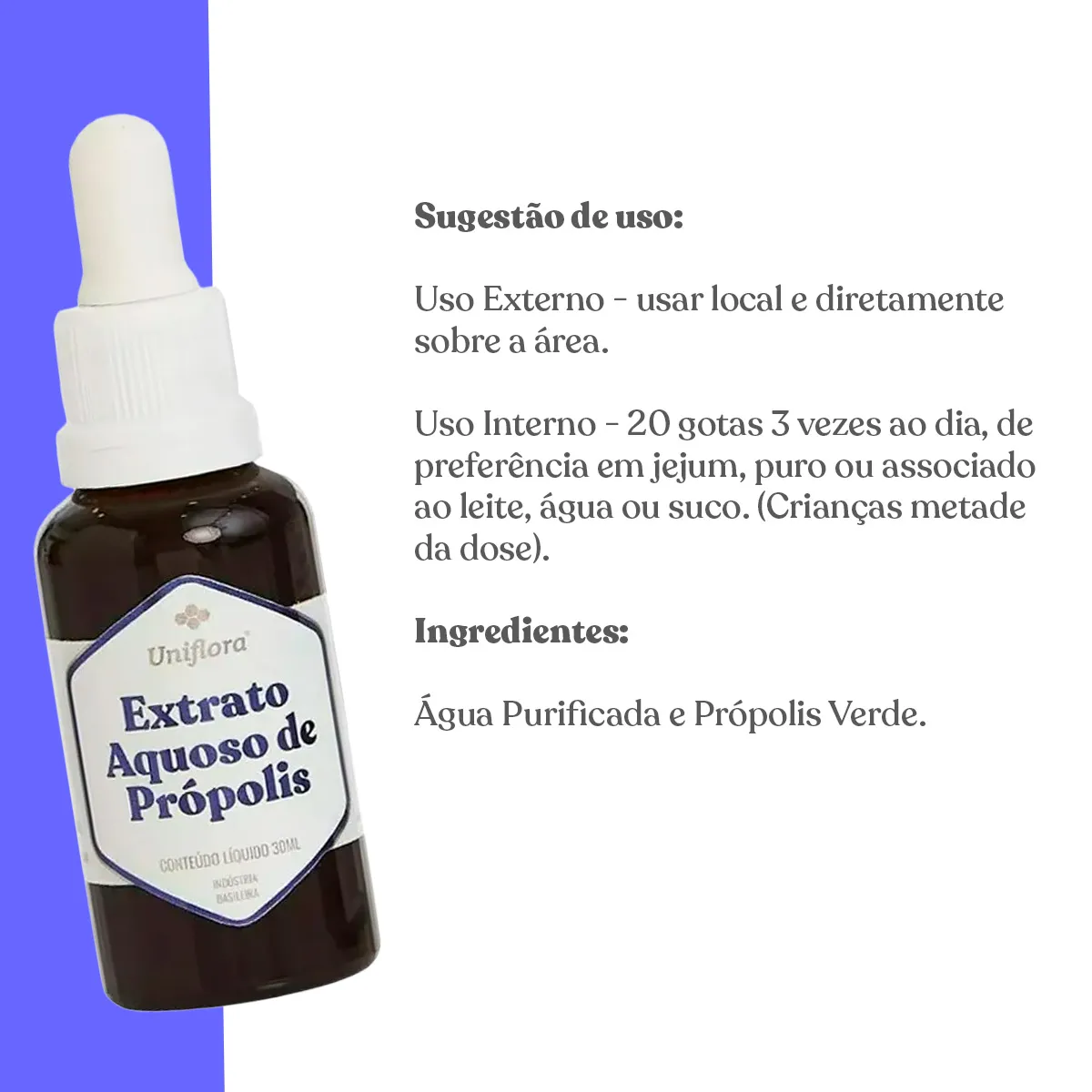 Extrato Aquoso de Própolis Verde - 30ml - Uniflora - Imagem 3
