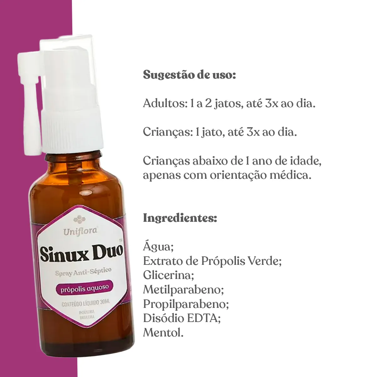 Sinux Duo Nasal 30ml - Uniflora - Imagem 3