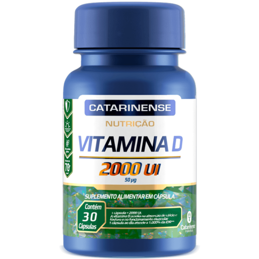 Vitamina D 2.000 UI - 30 Cápsulas - Catarinense
