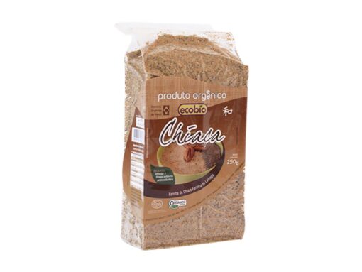 Chiaça - Farinha de Chia e Farinha de Linhaça - Ecobio Produto Orgânico - Alto Vácuo 250g