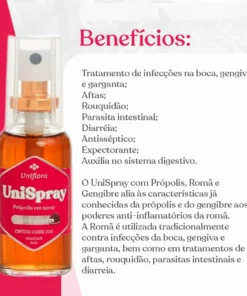 Alternative view of UniSpray de Própolis, Romã e Gengibre 35ml – Uniflora
