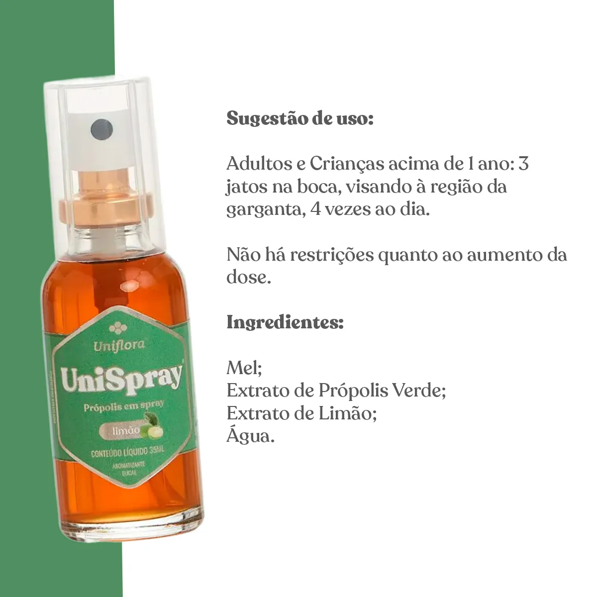 UniSpray de Própolis e Limão 35ml - Uniflora - Imagem 3