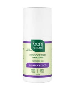 Desodorante Roll-on Lavanda, Coco e Magnésio Vegano - 55ml Boni Natural