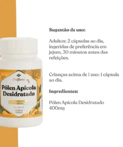 Alternative view of Pólen Apícola Desidratado 400mg - 60 Cápsulas - Uniflora