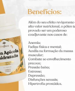 Alternative view of Pólen Apícola Desidratado 400mg - 60 Cápsulas - Uniflora