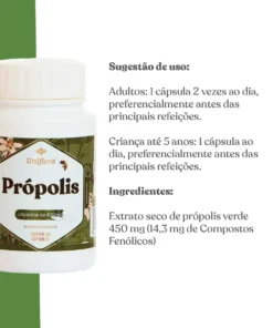 Alternative view of Própolis Verde 450mg - 60 Cápsulas - Uniflora