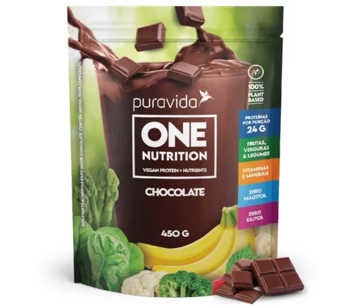 ONE NUTRITION (Proteína Vegana + Nutrientes) - Sabor Chocolate 450g - Puravida