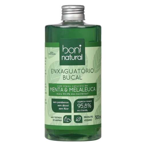 Enxaguatório Bucal Boni Natural Menta e Melaleuca 500ml