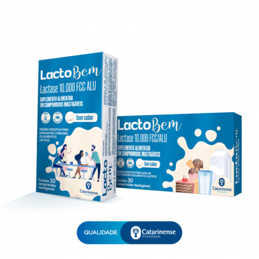 LactoBem 10.000 FCC/Alu -  Lactase - 30 Comprimidos - Catarinense