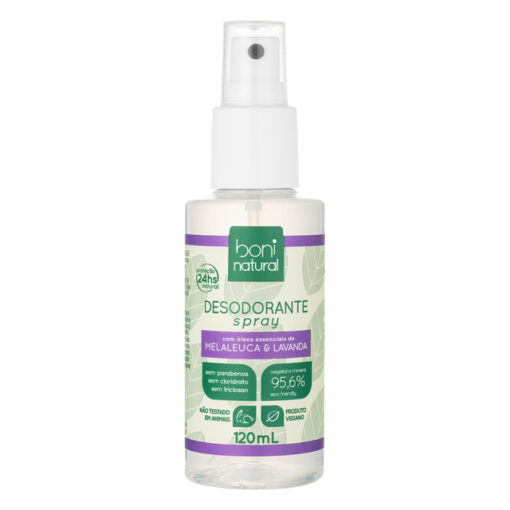 Desodorante Spray Melaleuca e Lavanda 120ml Boni Natural