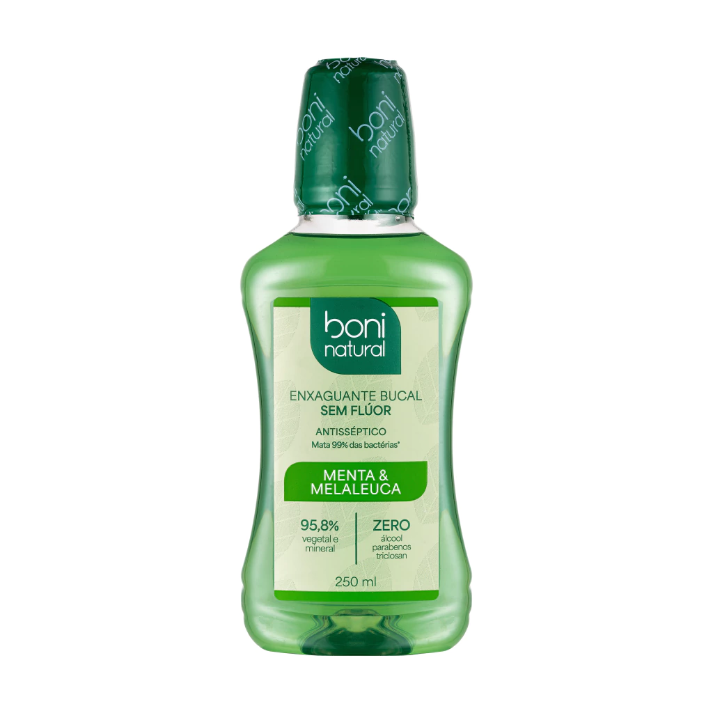 Enxaguante Bucal Menta e Melaleuca - Boni Natural 250ML