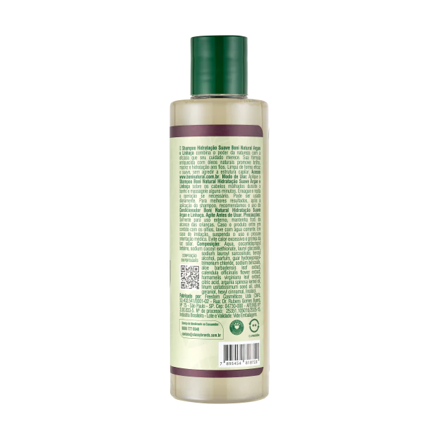 Shampoo Argan e Linhaça Boni Natural 300ml - Imagem 3
